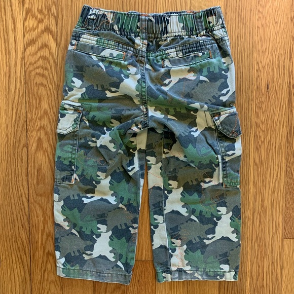 2T J. Khaki Dinosaur Camo Cargo Pants - Picture 2 of 4
